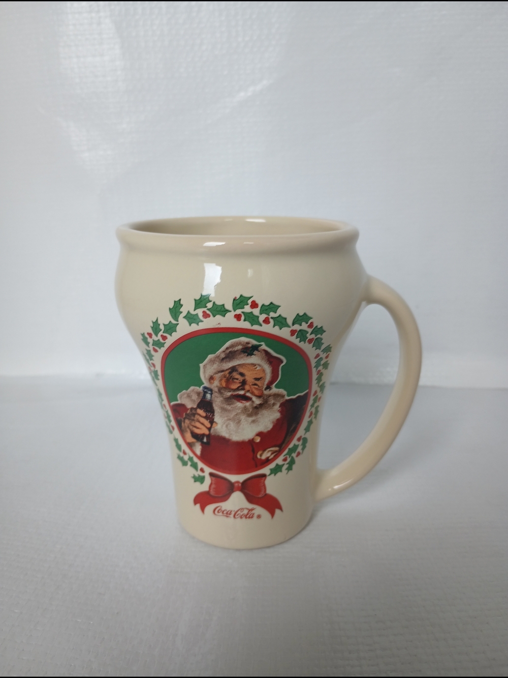 Vintage 1989 Coca Cola Coke Santa Claus Christmas Mug